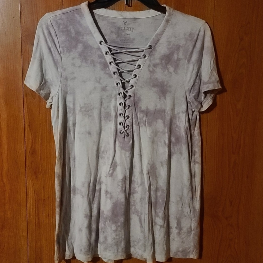 💜American eagle💜 tye dye top💜 - Picture 6 of 6